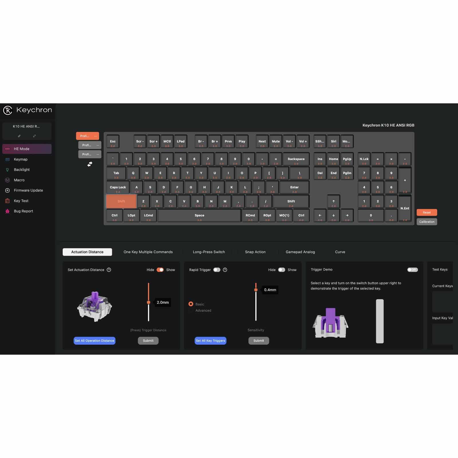 KEYCHRON K10 He Full Size 104 Key, Black Full Assembled, Rgb, Hot-swap, Hall Effect Keyboard - Special Ed. KYCN-K10H-F1-image 9