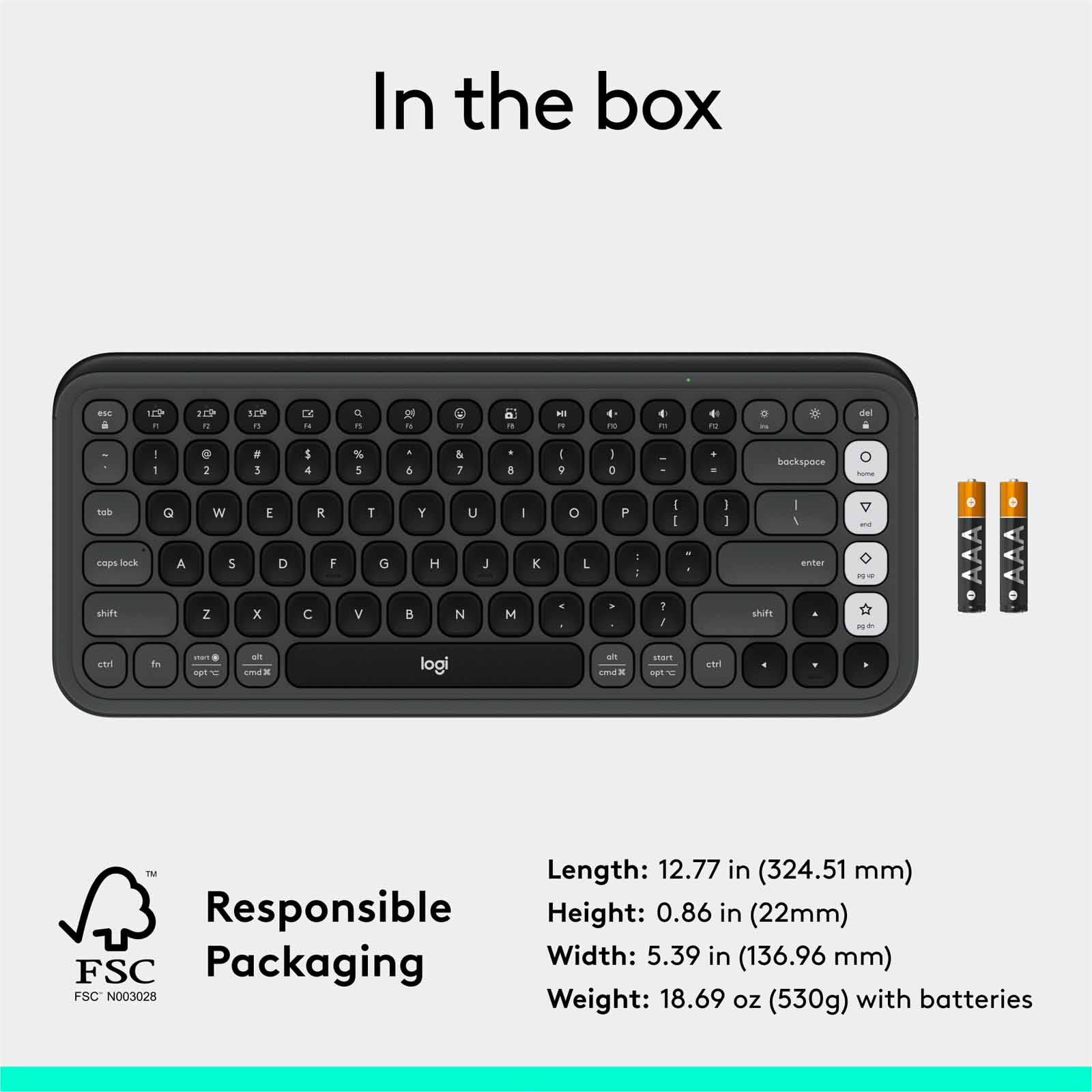 LOGITECH Pop Icon Keys Wl Kb - Graphite 920-013083-image 14