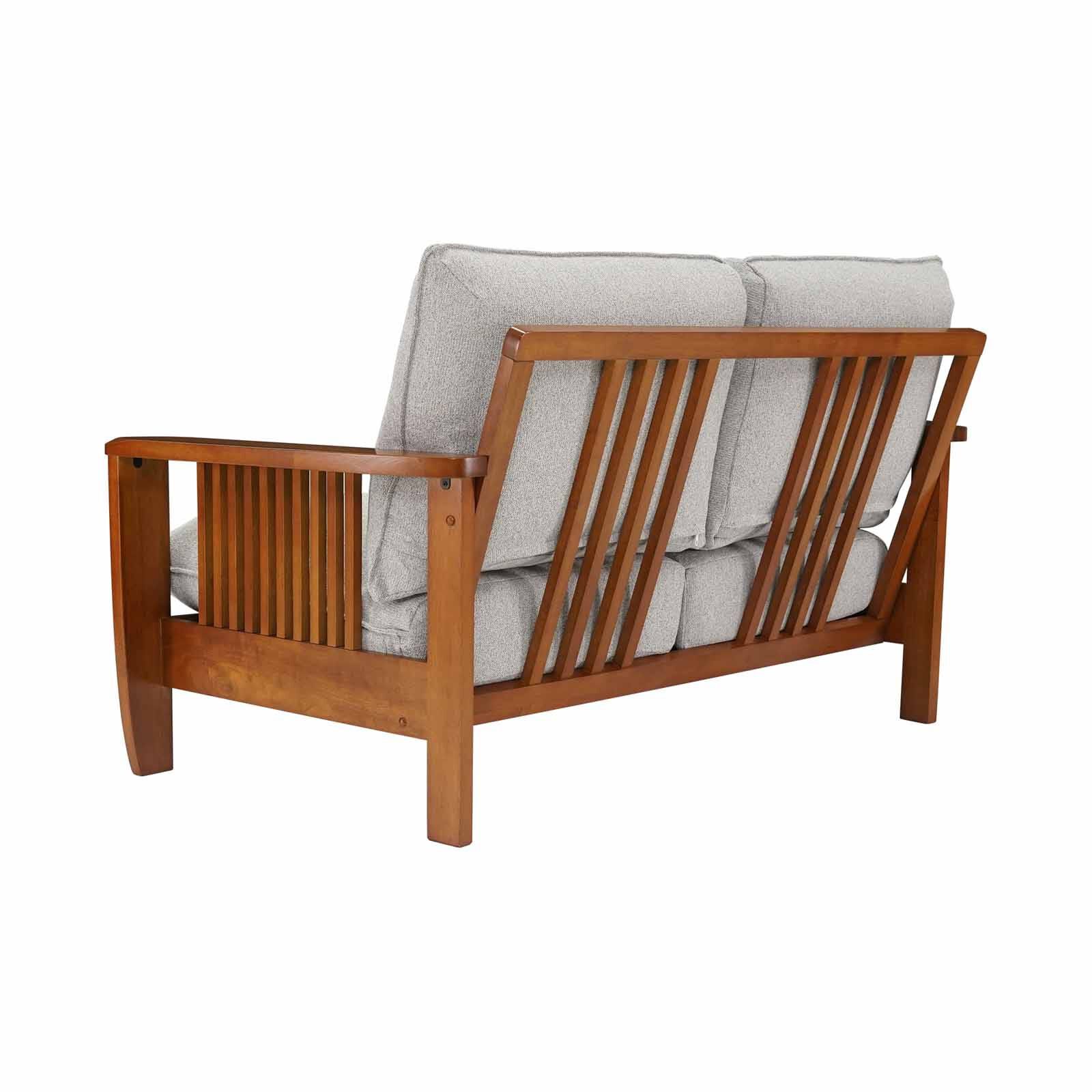 2 Seater Sofa (fab) Silver Fabric Sofa NEW KAMIYAH-image 3