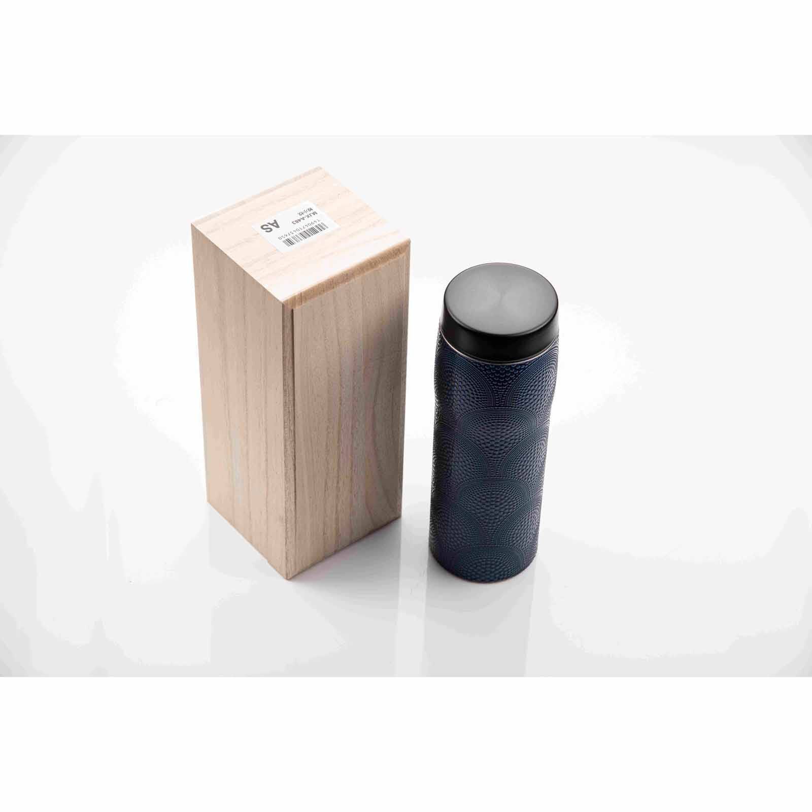 TIGER 480ml Stainless Bottle (blue) + Wooden Box (samekomon) Special Edition MJX-A483 (AS)-image 3