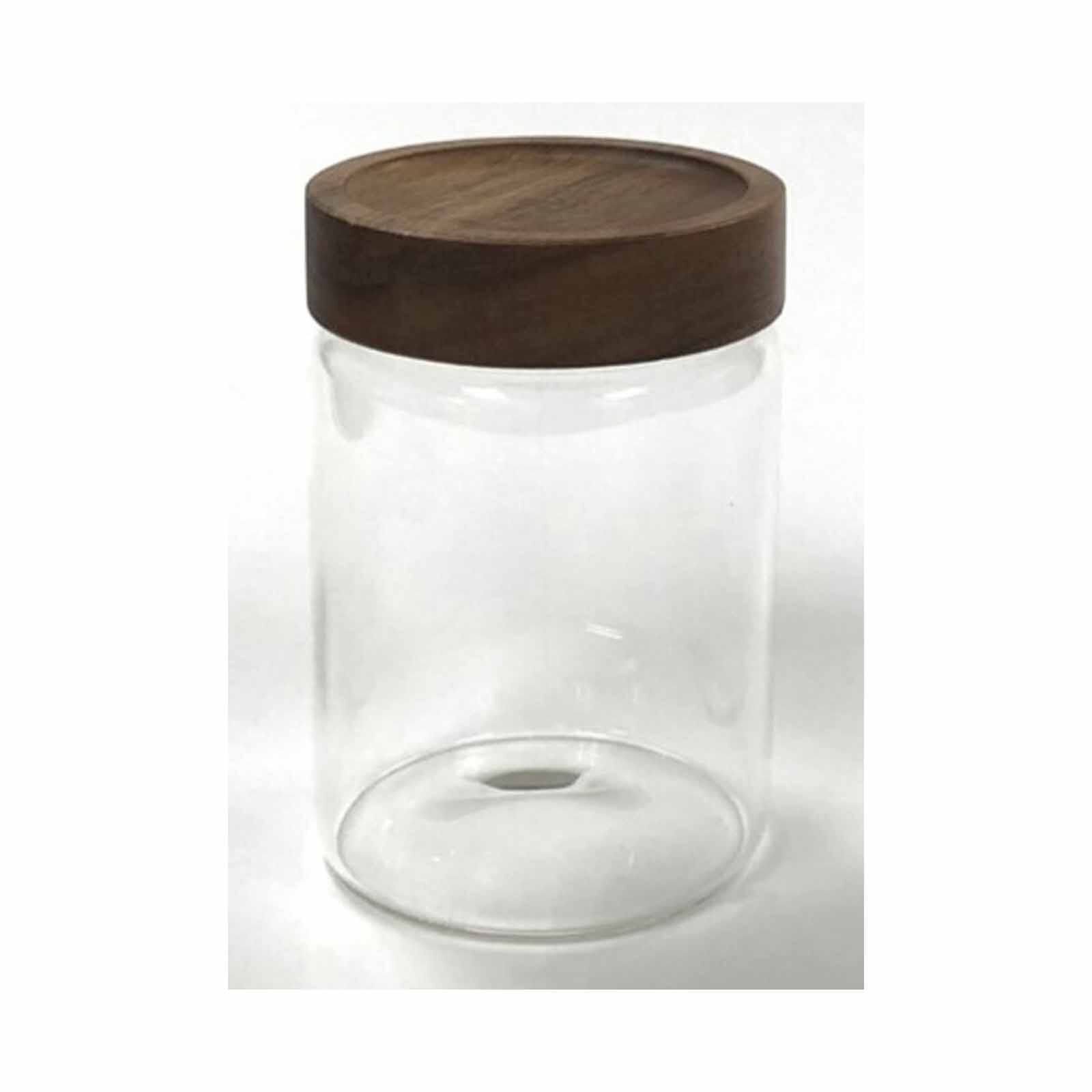 ELEMENTAL High Borosilicate Glass Storage Jar With Acacia Lid (850ml) 23FDD-1015-image null