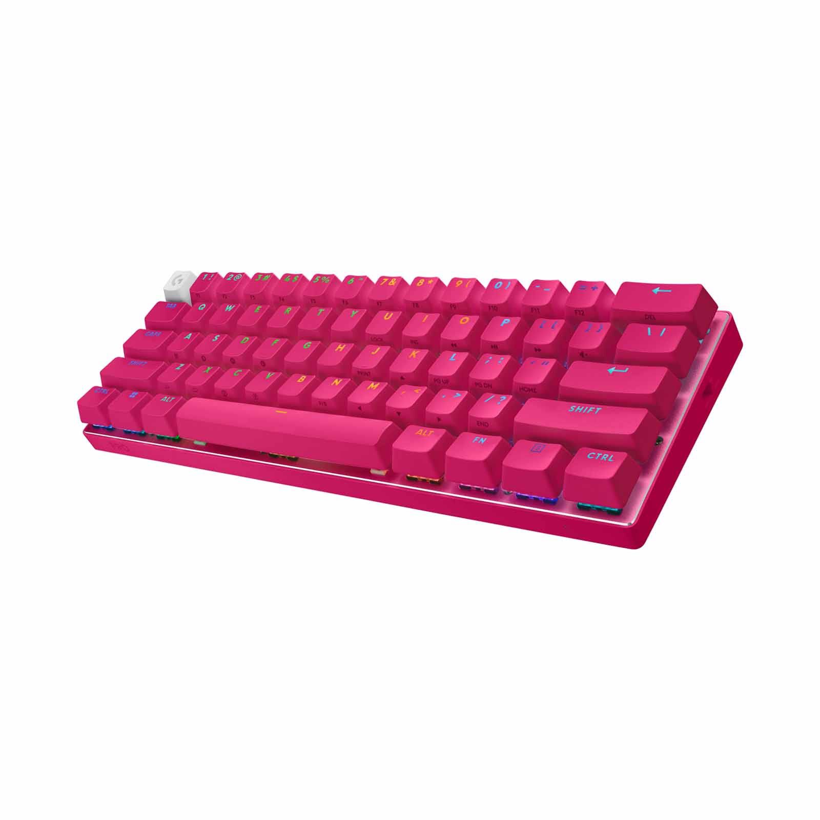 LOGITECH Pro X 60 Lightspeed Wireless Gaming Keyboard Magenta (gx-brown) 920-011954-image 2