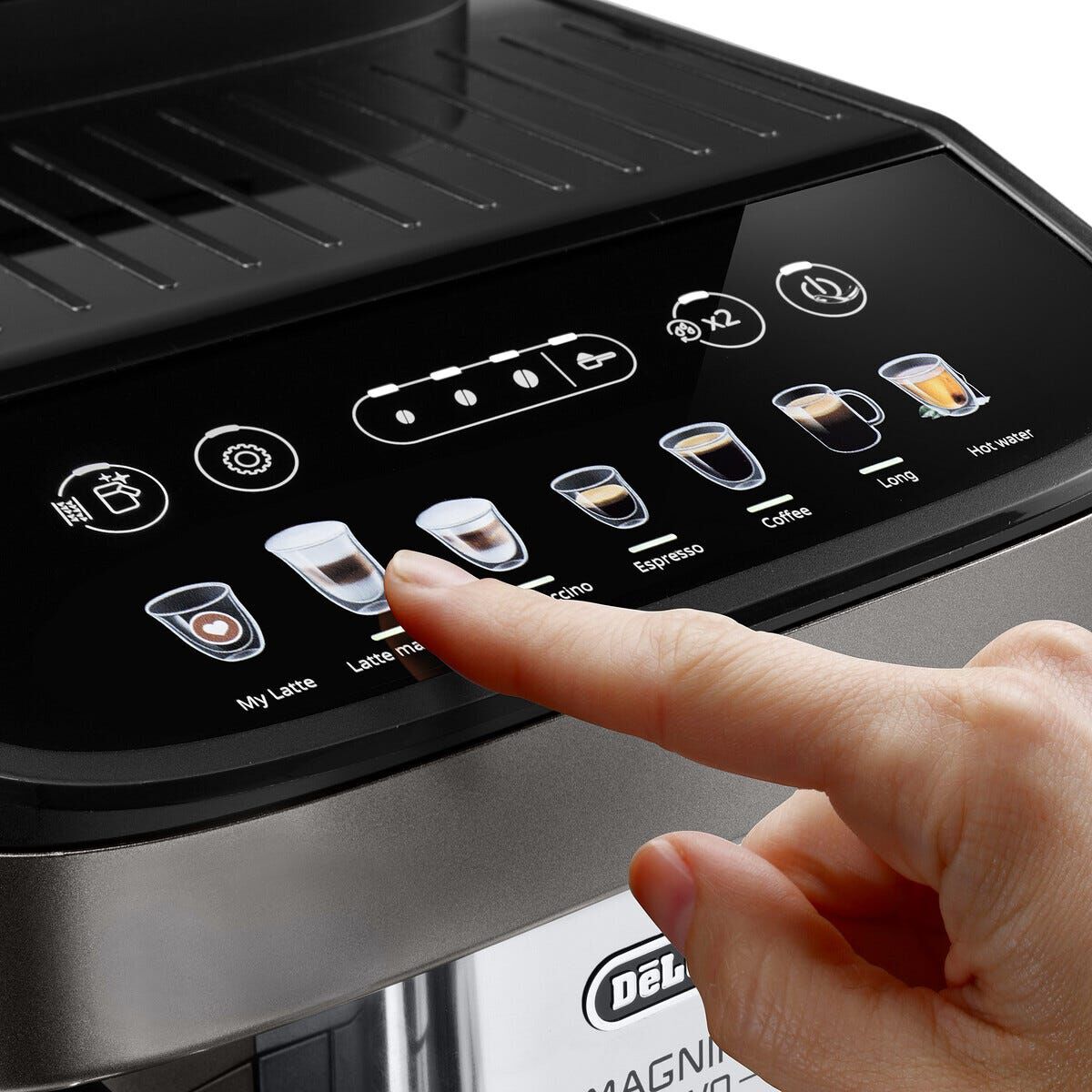 DELONGHI Fully Automatic Coffee Machines - Magnifica Evo Milk Titanium ECAM290.81.TB-image 3