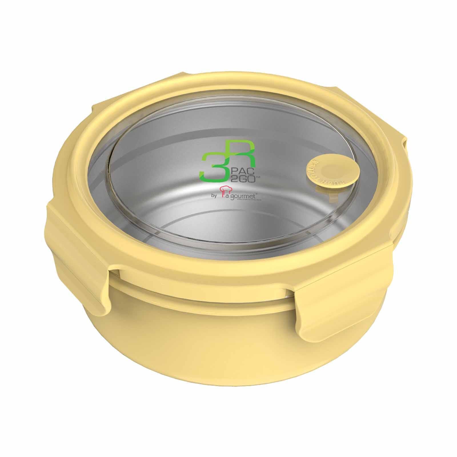 LA GOURMET 1000ml Rectangular Stainless Steel Canister - Yellow LGPG397744