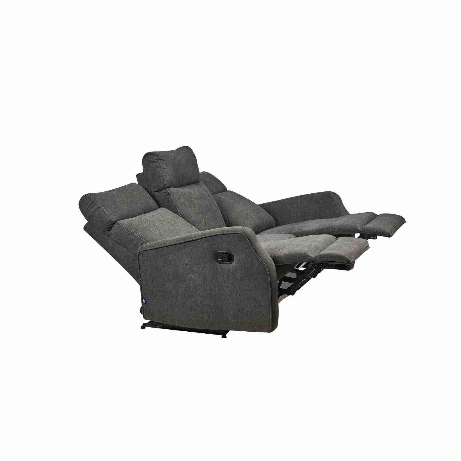MIZU DESIG 3rr Seater Recliner (fab) Mto Fabric Sofa ELLA-image 43