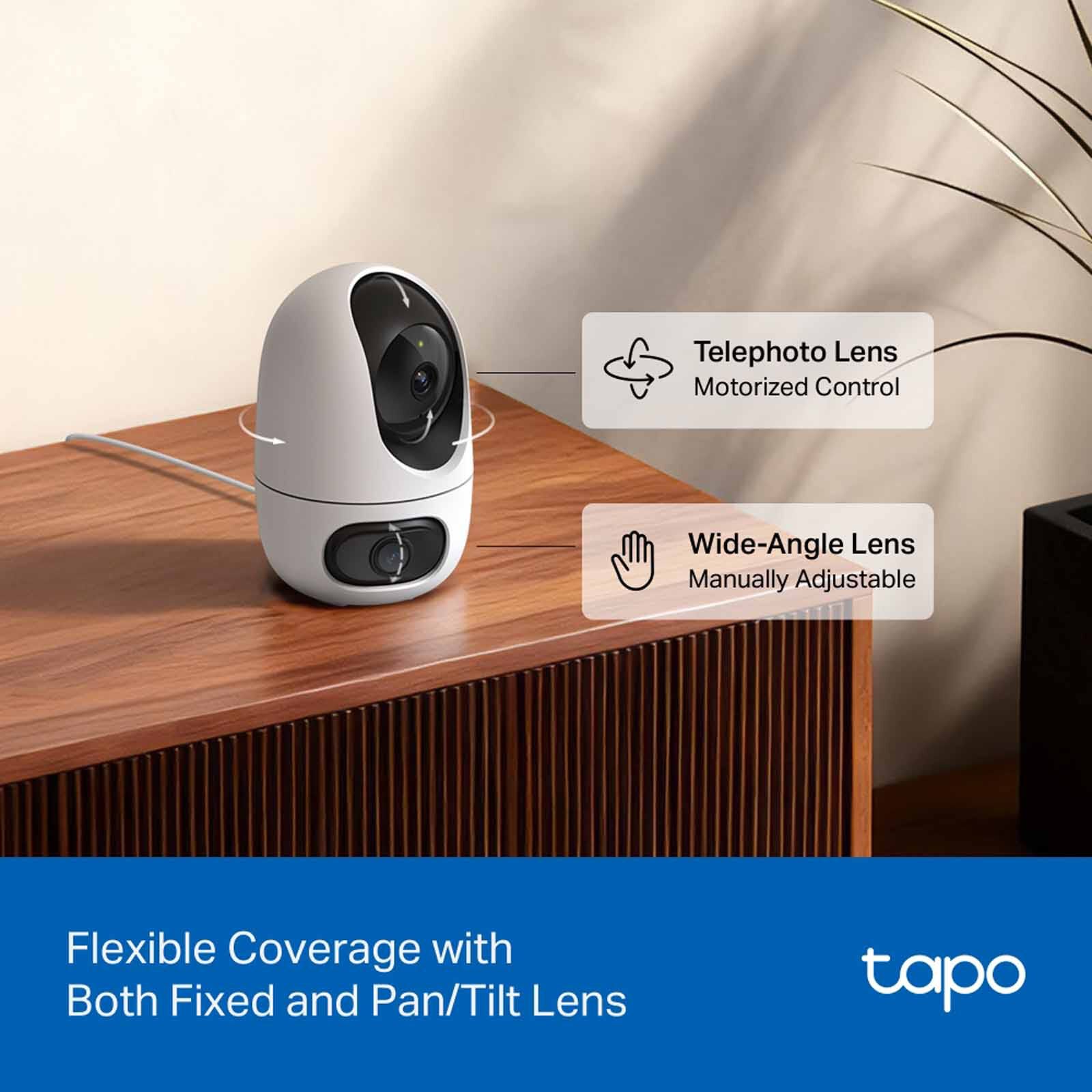 TP LINK Dual Lens Pan/tilt Security Camera TAPO C245D-image 2