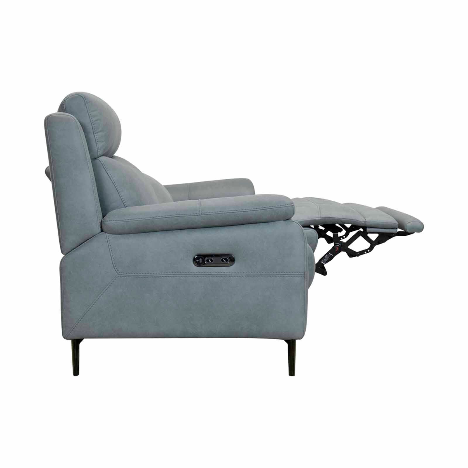 3rr Seater (fab) Mint Fabic Recliner Sofa NOVARA-image 6