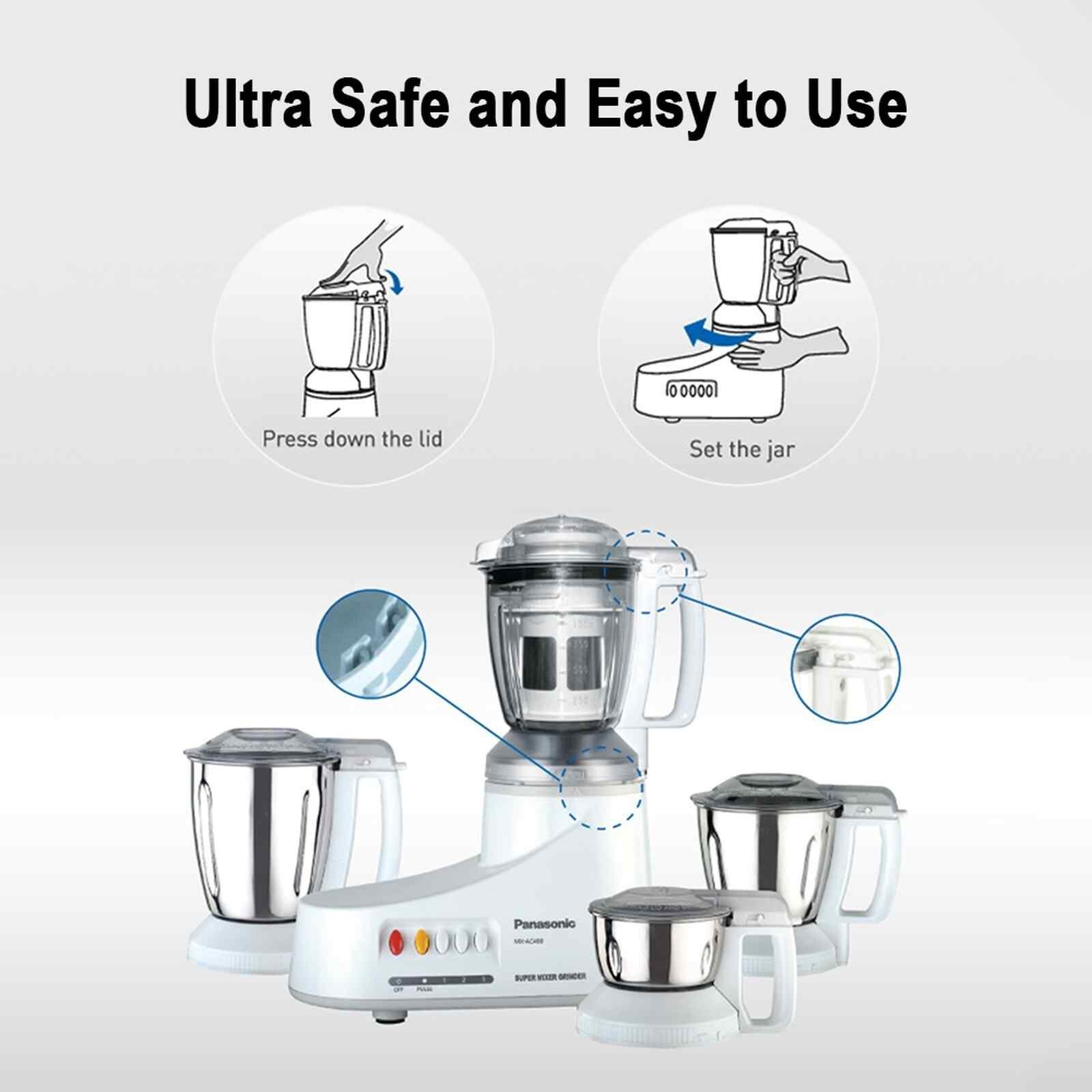 PANASONIC Mixer & Grinder (360w) MX-AC400WSH-image 3