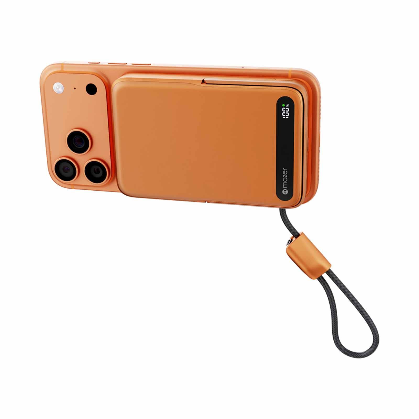 MAZER Maglink 10,000mah Magnetic 15w/apple Watch Charging/usb-c Pd27w Cable Power Bank - Sunset Orange M-MAGLINK19-SO-image 7
