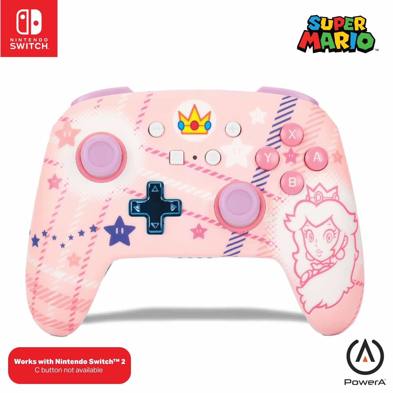POWERA Nsw Enwl Controller Princess Peach Plaid (wlc001) NSGP0255-01-image 1