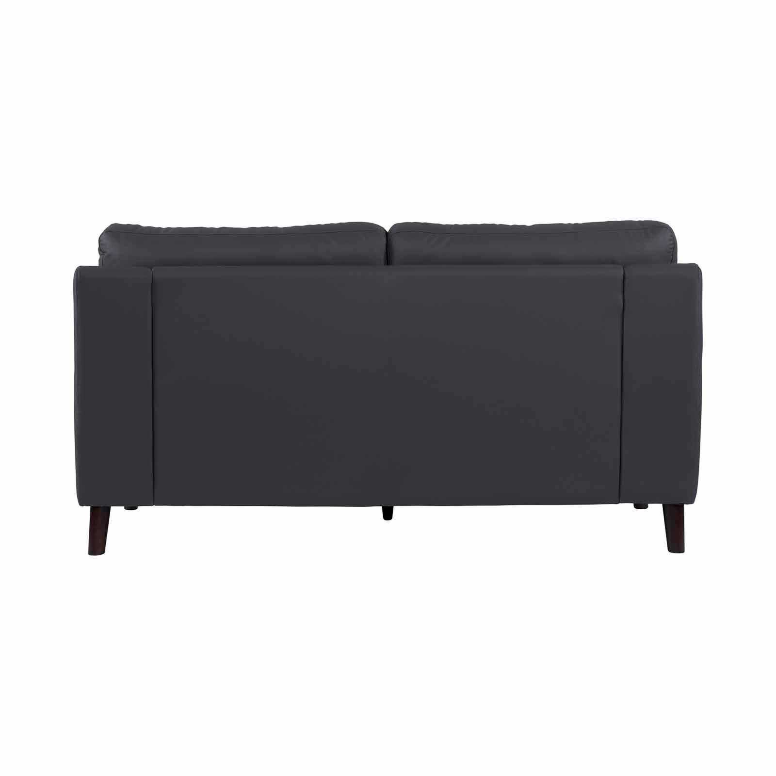 SOLOTTI 3 Seater (hl) Charcoal Half Leather Sofa CARLOTTA-image 5