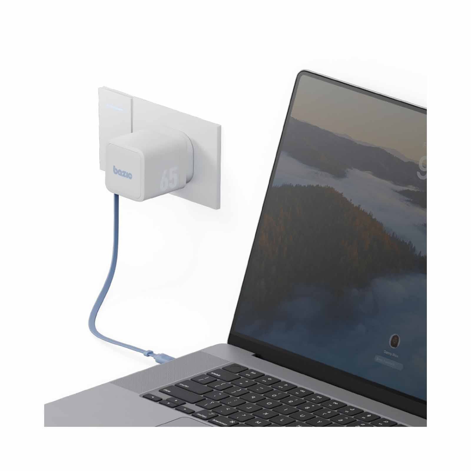 BAZIC Goport Retrek 65w, Usb-c Gan Wall Charger (uk) With 70cm Built-in Cable - White CHR-RET65UK-WHT-image 4