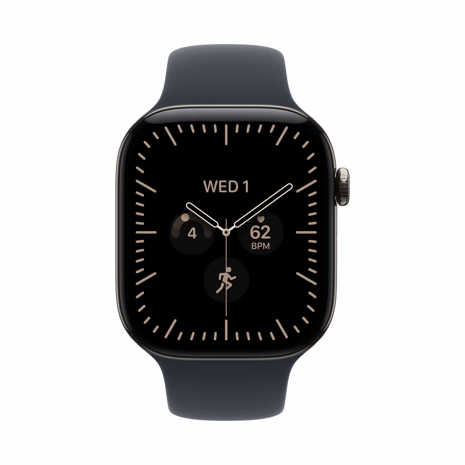 APPLE Watch Series 12 Gps + Cellular 46mm Natural Titanium Case With Navy Blue Sport Band - M/l MJGN4X/A-image 1
