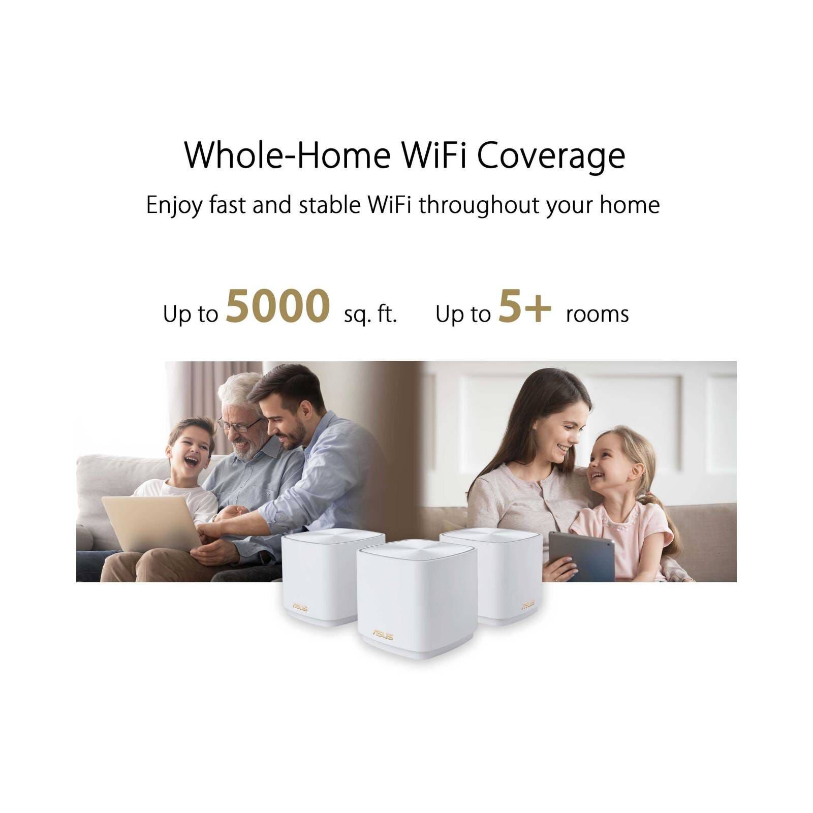 ASUS Ax3000 Dual-band Wifi6 Mesh System 3 Pack - Black XD5 B-3-PK-image 5