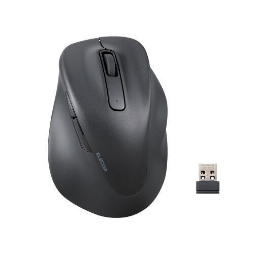 ELECOM Wireless 5 Buttons Anti Bacterial Silent Black (l Sz) M-XGL30DBSKBK