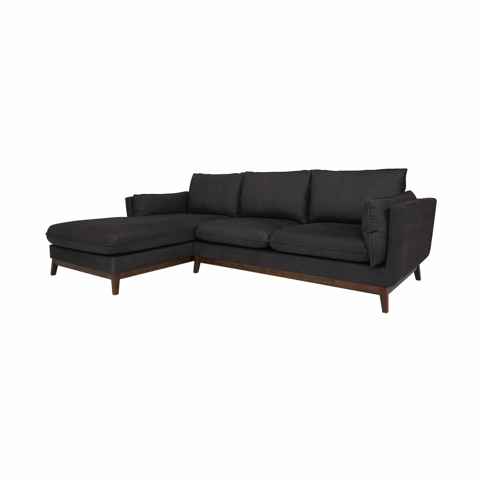 MUZE L Shaped (fab) Left Slate Grey EDITH-image 2