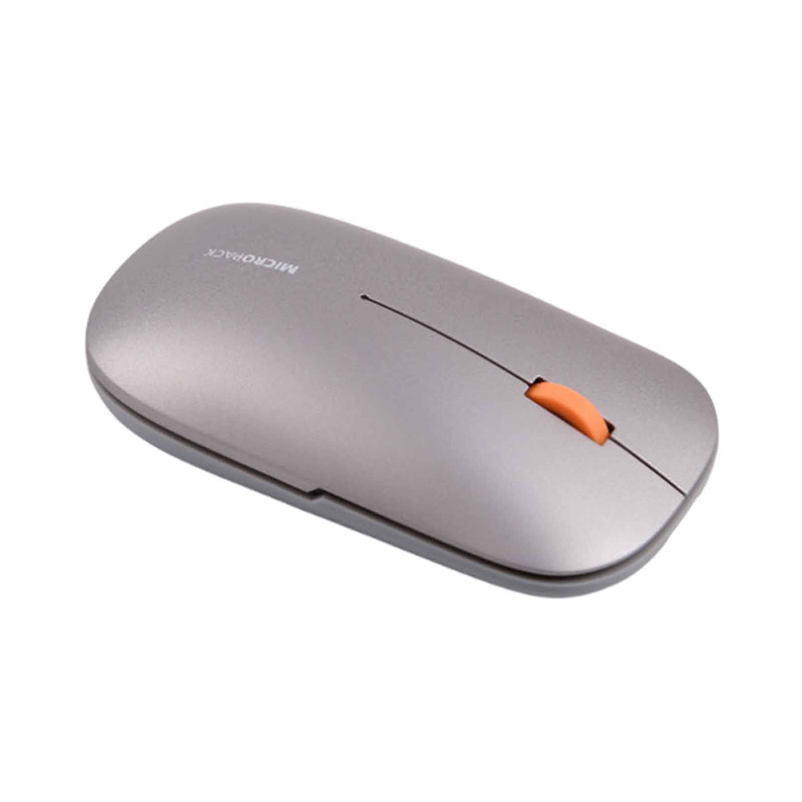 MICROPACK Lifestyle 2.4g + Bluetooth Rechargeable Wireless Mouse - Grey ML-203W-GY