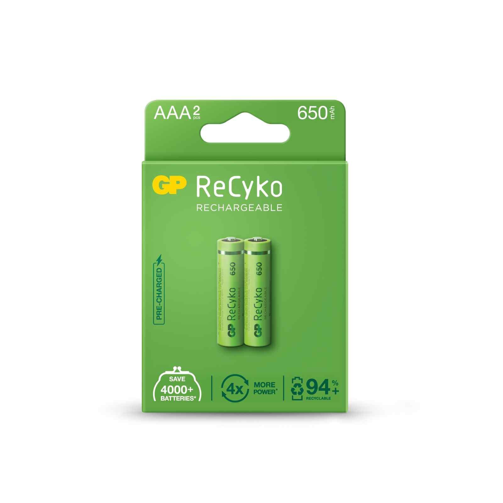 GP Recyko+ 2aaa 650mah GPRHCH63E041-image null