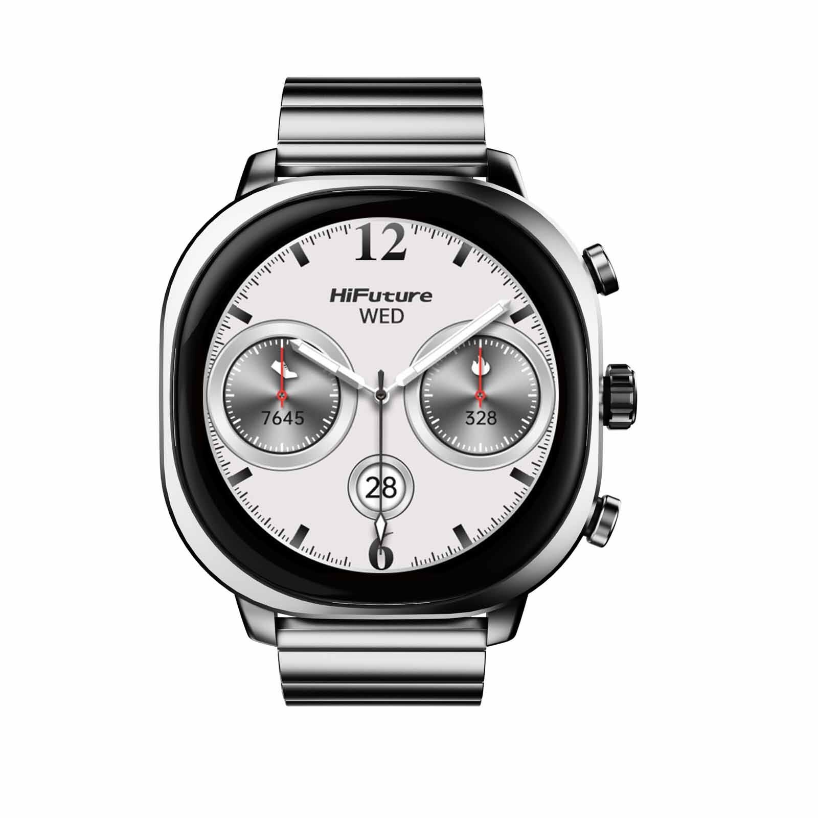 HIFUTURE Aix - Silver Bluetooth Smartwatch With Heart Rate Function HSSW2SL