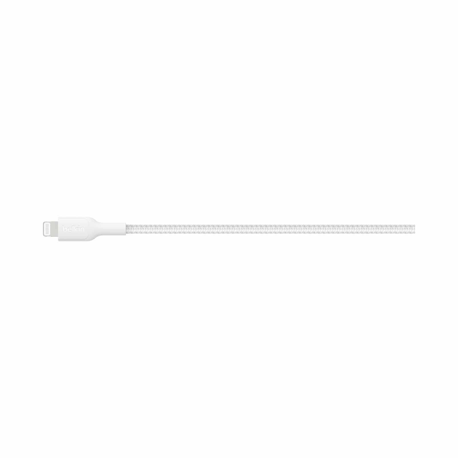 BELKIN Usb-a - Lightning Cable, Braided Pcr, 1m, White CAA020FQ1MWH-image 3