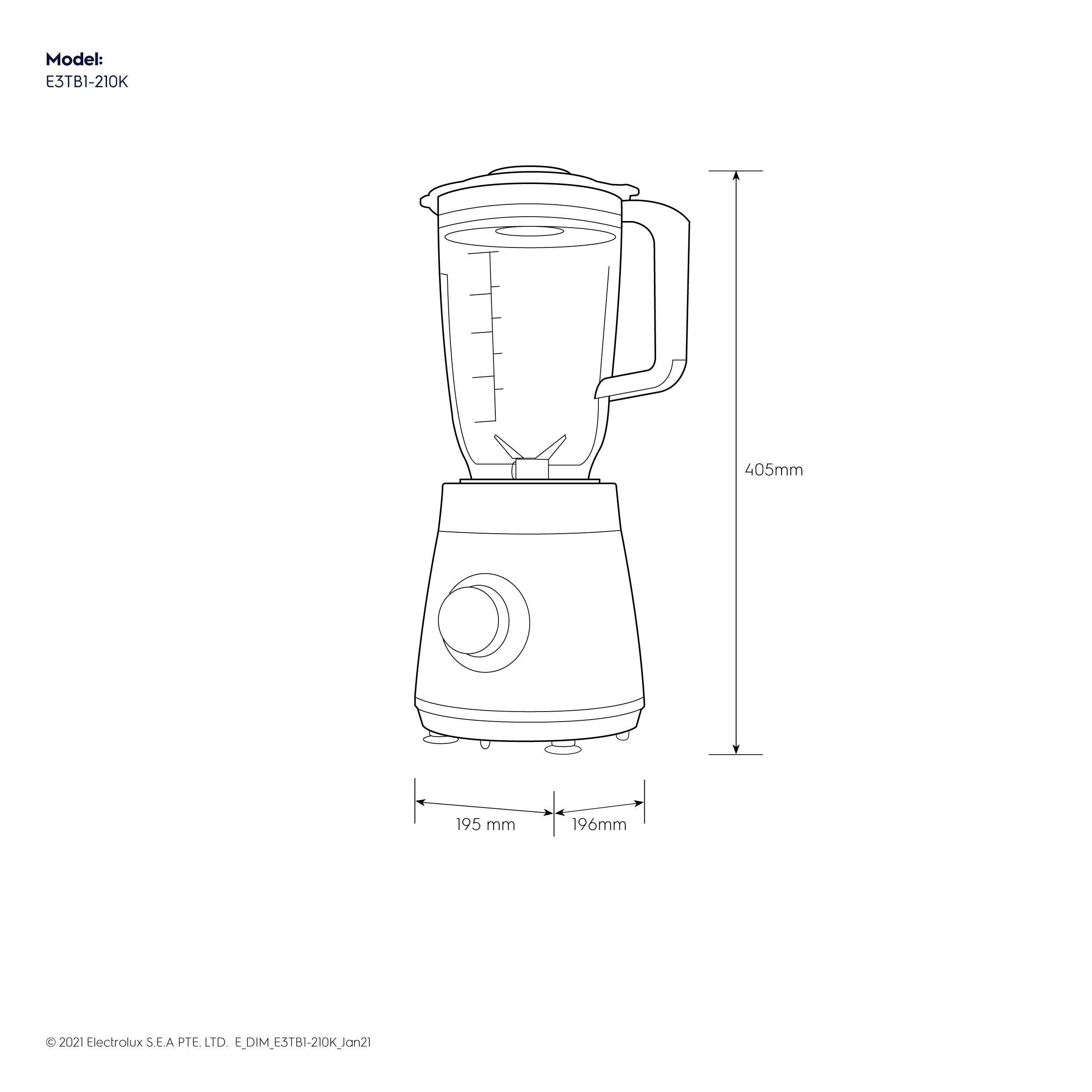 ELECTROLUX Ultimatetaste 300 Blender (500w) E3TB1-310K-image 5