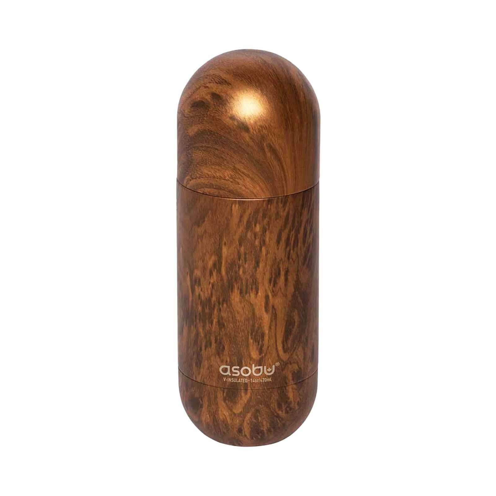 ASOBU Orb Water Bottle Wood 420ml ASBV30WD-image 1