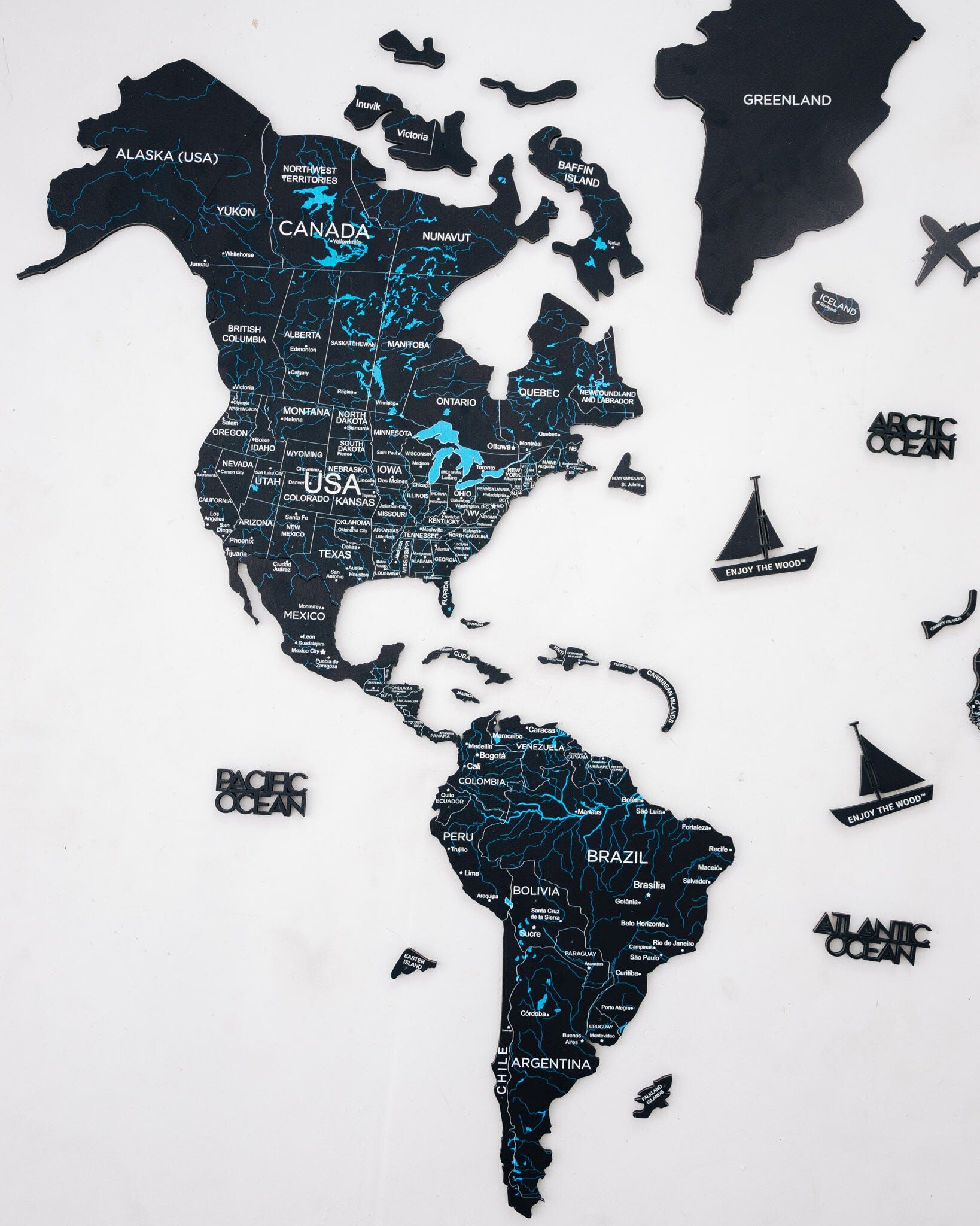 2d Wooden World Map Midnight L ENJOY THE WOOD-image 5