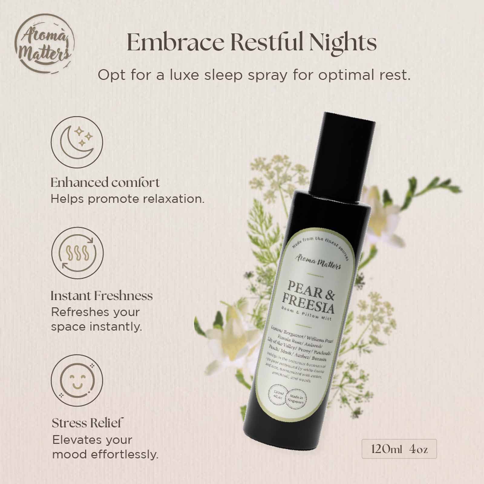 AROMA MATT Room & Pillow Mist - Pear & Freesia RS_PEAR FREESIA-image 3