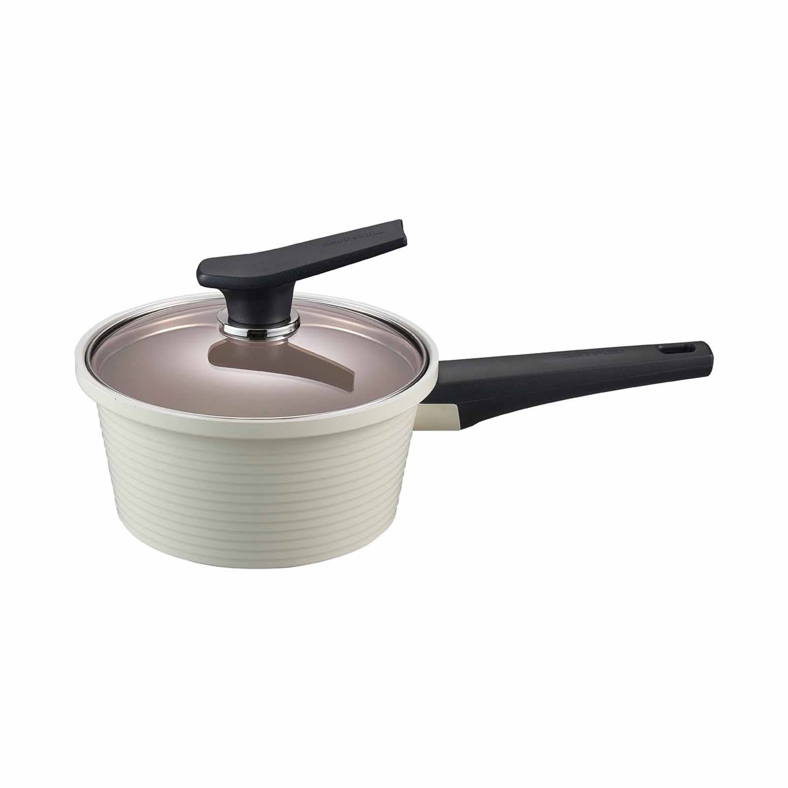 HAPPYCALL Onde Ih 18cm Saucepan - Ivory 4003-1230-image 1