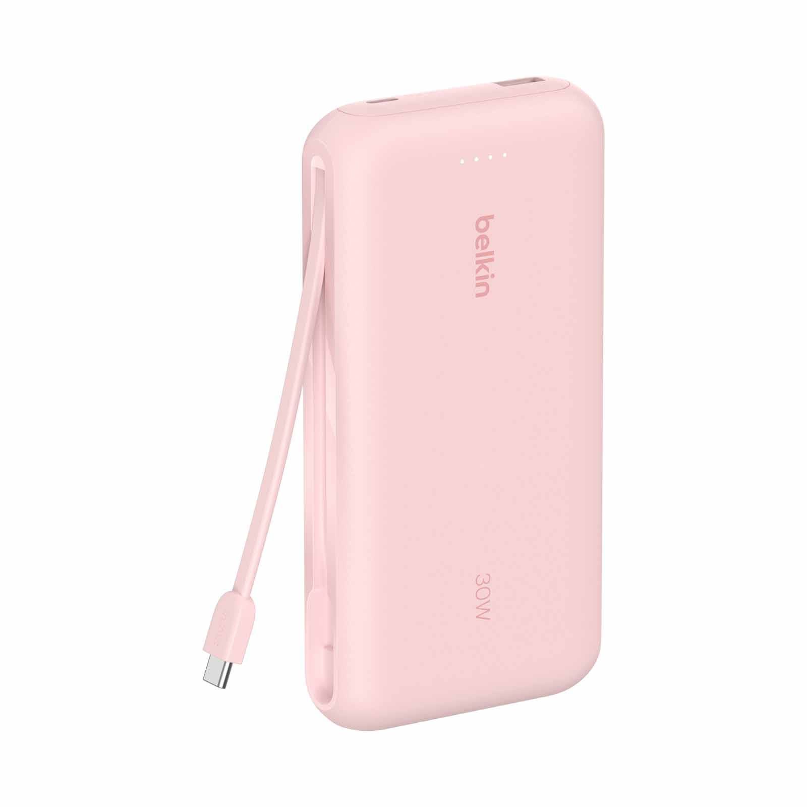 BELKIN Powerbank 20k With Integrated Cable Pink BPB024FQPK-image 1