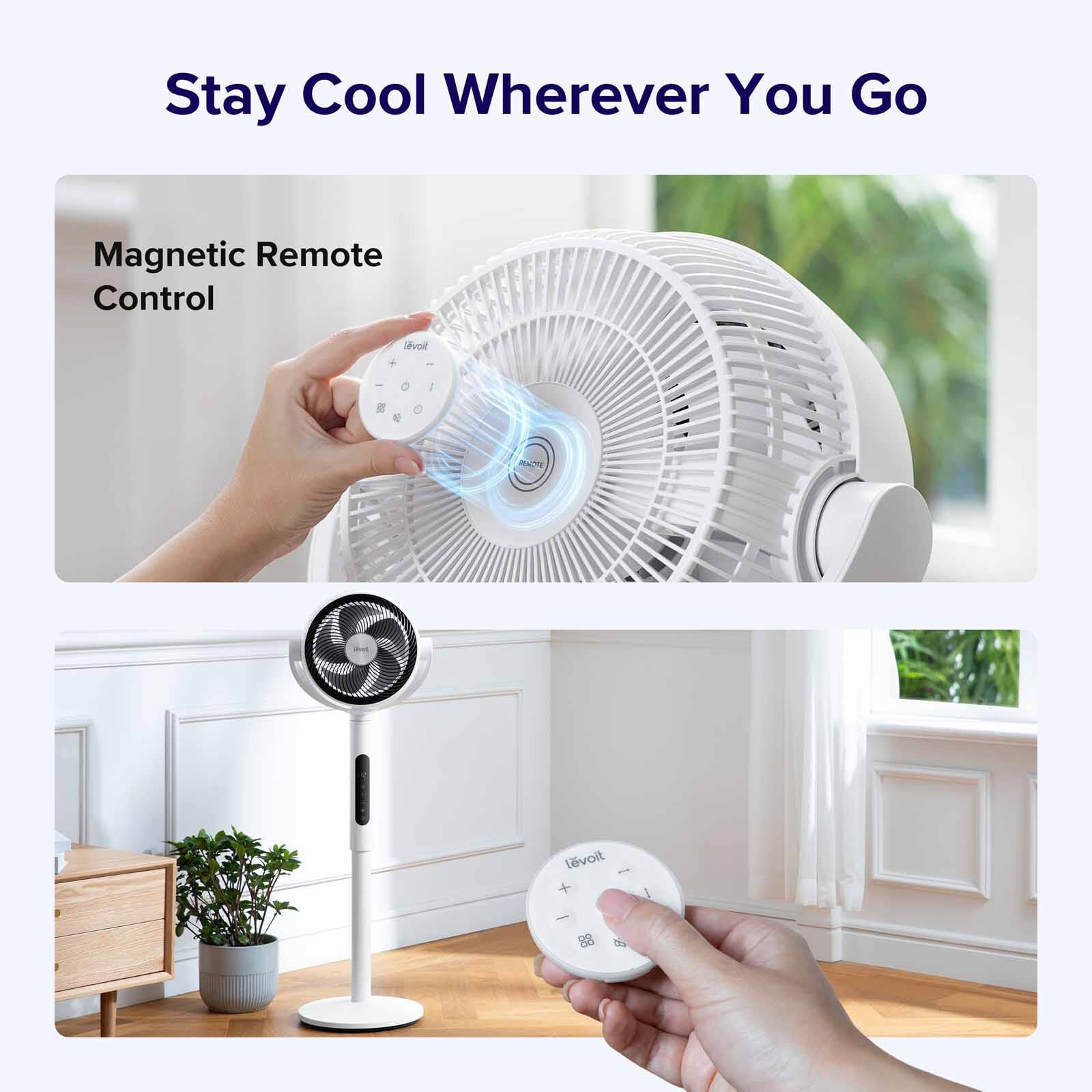 LEVOIT Pedestal Circulation Dc Fan - White LV-R432FAN-UK-image 4