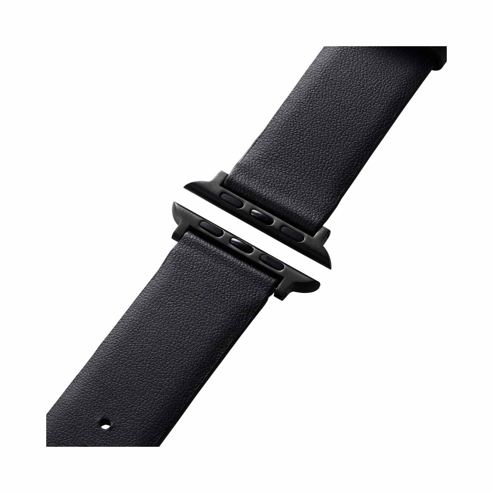 ELECOM Soft Leather Apple Watch Band 49/45/44/42mm (black) AW-45BDLBK-image 2