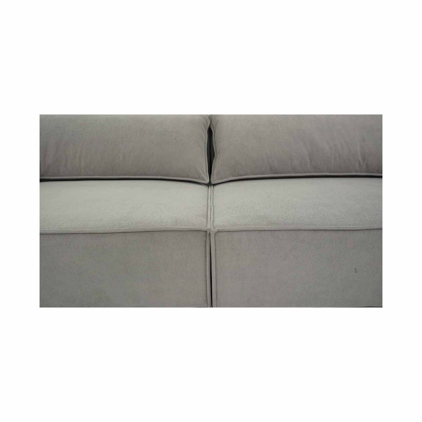 MUZE 3 Seater Sofa (fab) Pebble STEFANIA-image 8