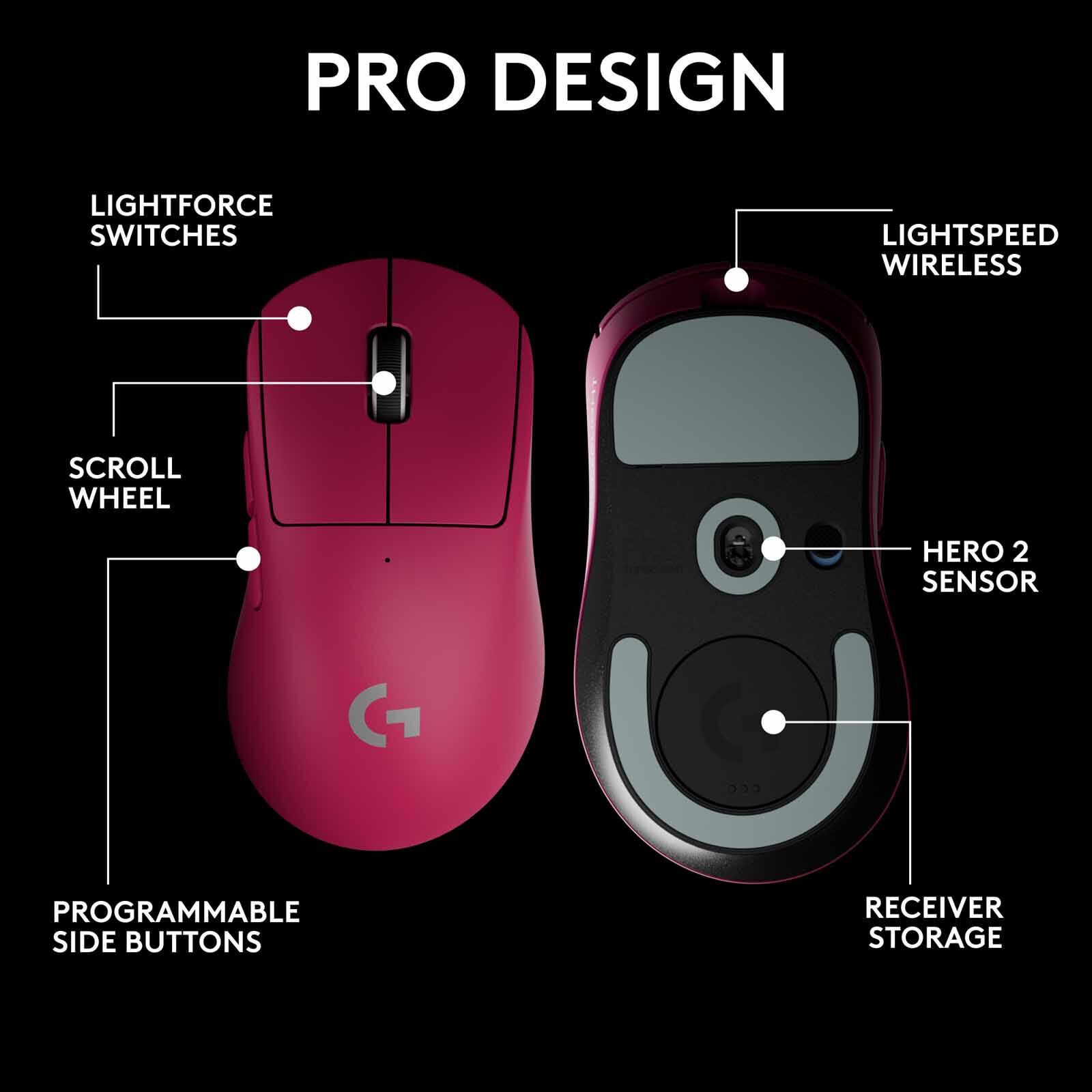 LOGITECH G Pro X Superlight 2 Dex Gaming Mouse (pink) 910-007375-image 9