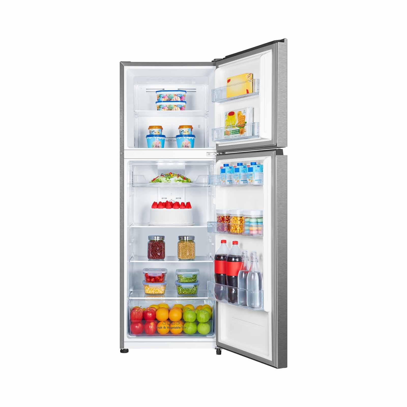HISENSE 2 Door Top Mount Inverter Fridge (327l) - Silver Steel RT469N4SSV-image 2