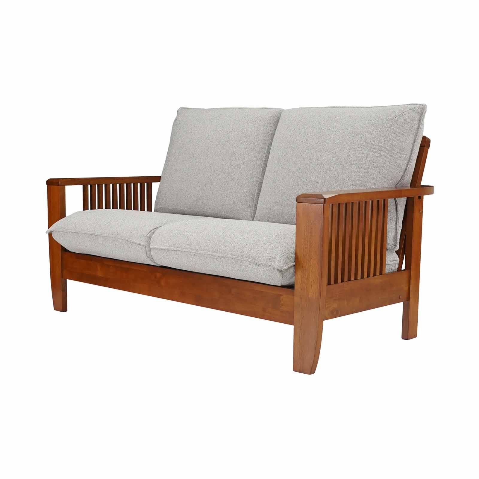 2 Seater Sofa (fab) Silver Fabric Sofa NEW KAMIYAH-image 5
