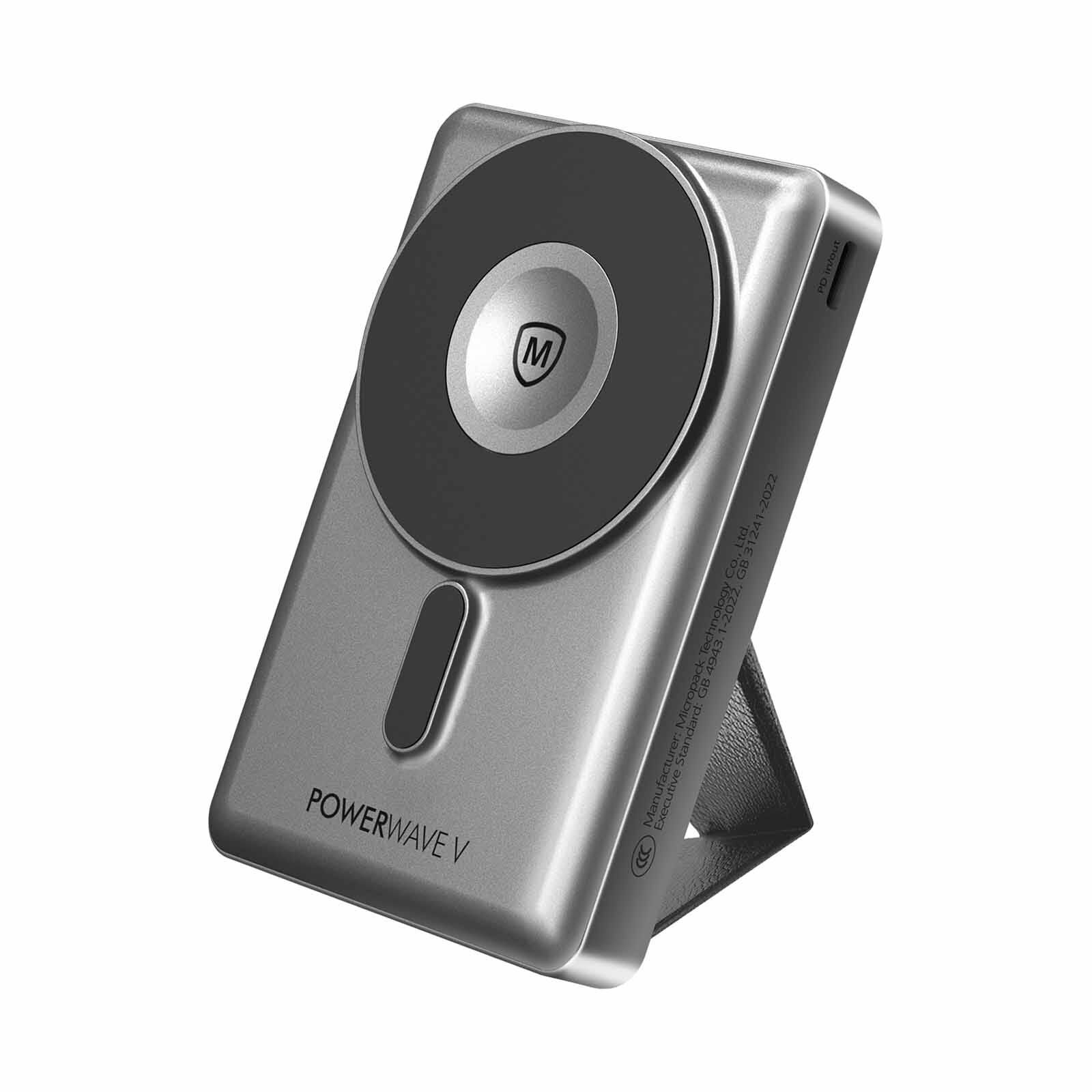 MICROPACK 3 In 1 Pd Fast Charging Magnetic Wireless Powerbank - Grey WPB-310-GY-image 1