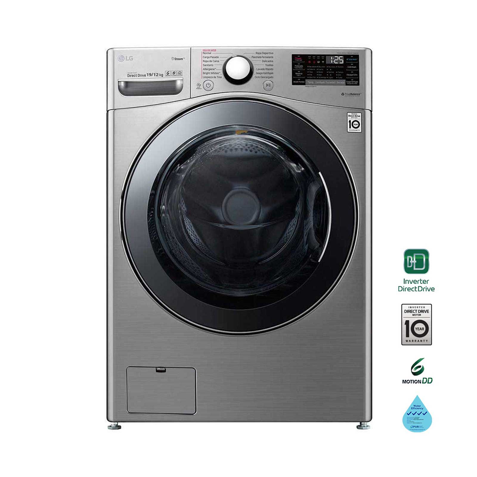 LG Front Load Washer And Dryer (19/12kg) F2719RVTV-image 1