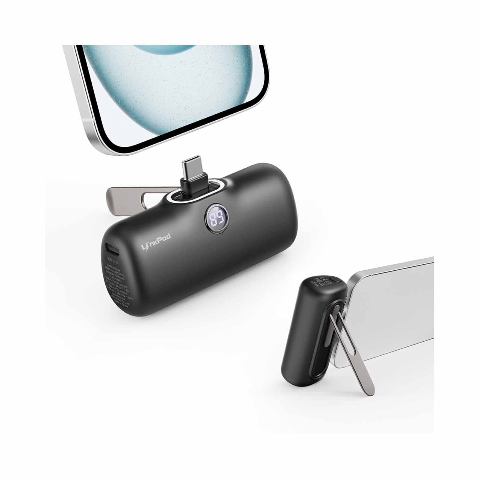 IWALK Linkpod Style Powerbank W/foldable Stand (5000mah) Type-c Black LPS001C-001A-image 1