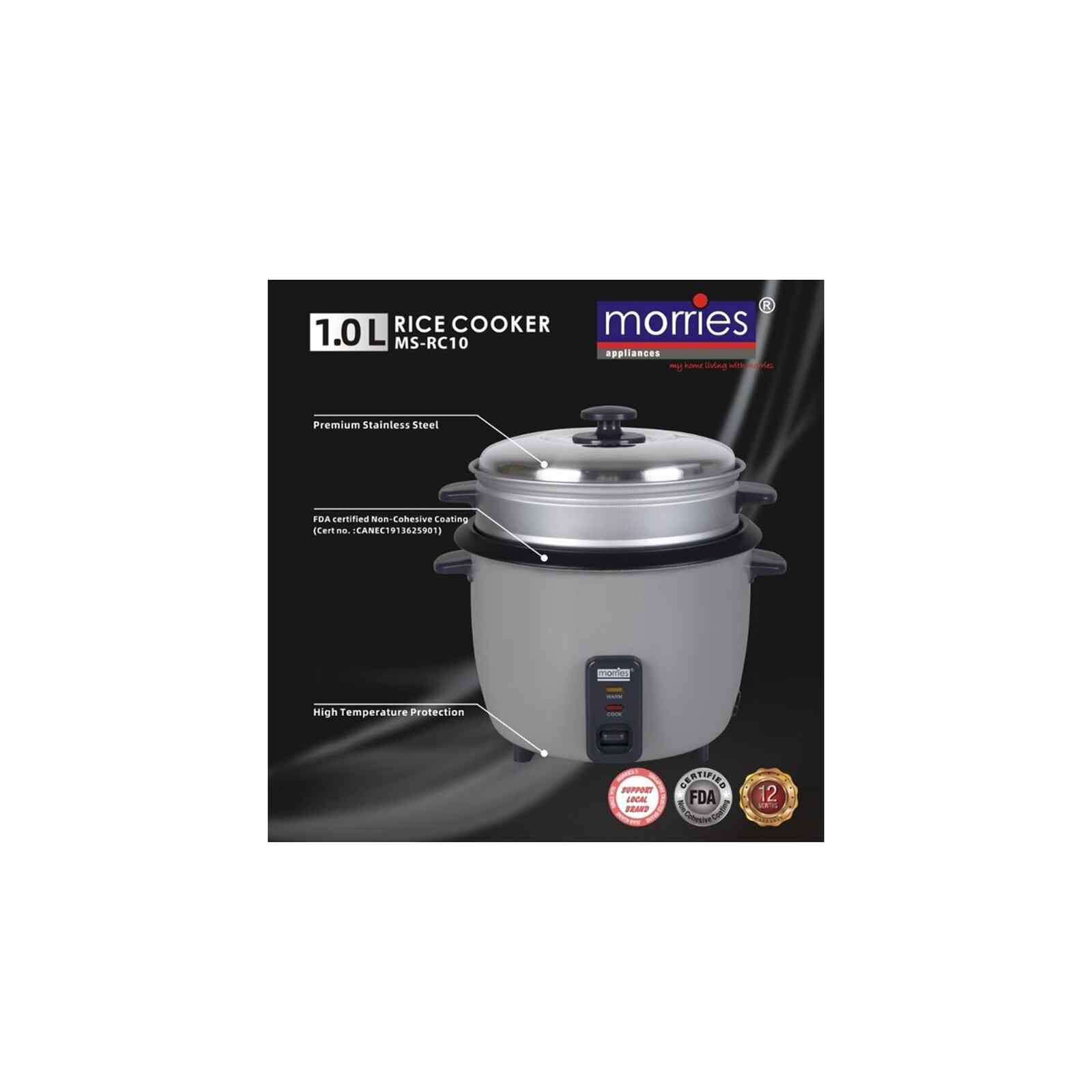 MORRIES Rice Cooker With Steamer (1.0l) MS-RC10-image 3