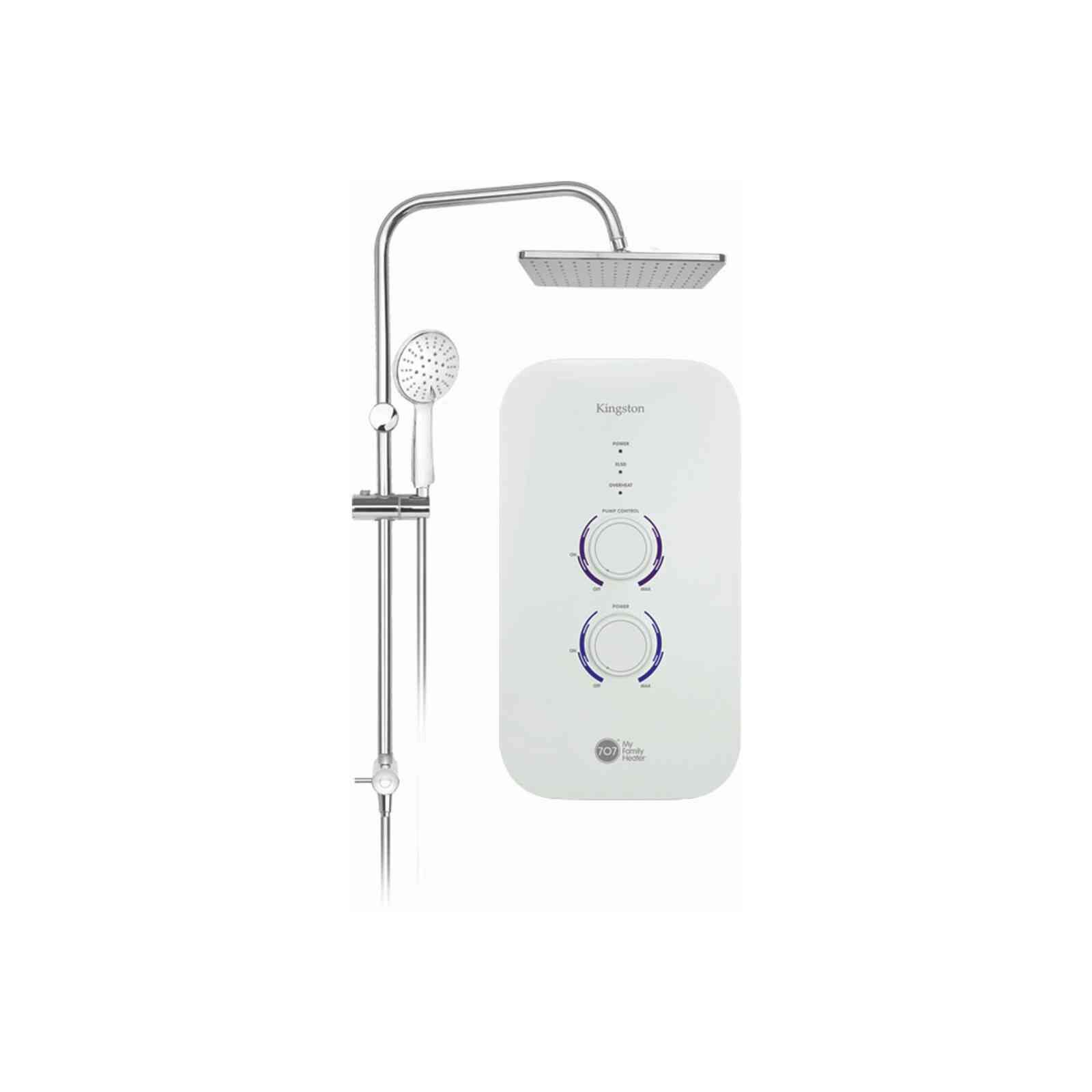 707 Instant Water Heater With Rain Shower-white (installation Charges Applies) KINGSTON - WHITE-image 1
