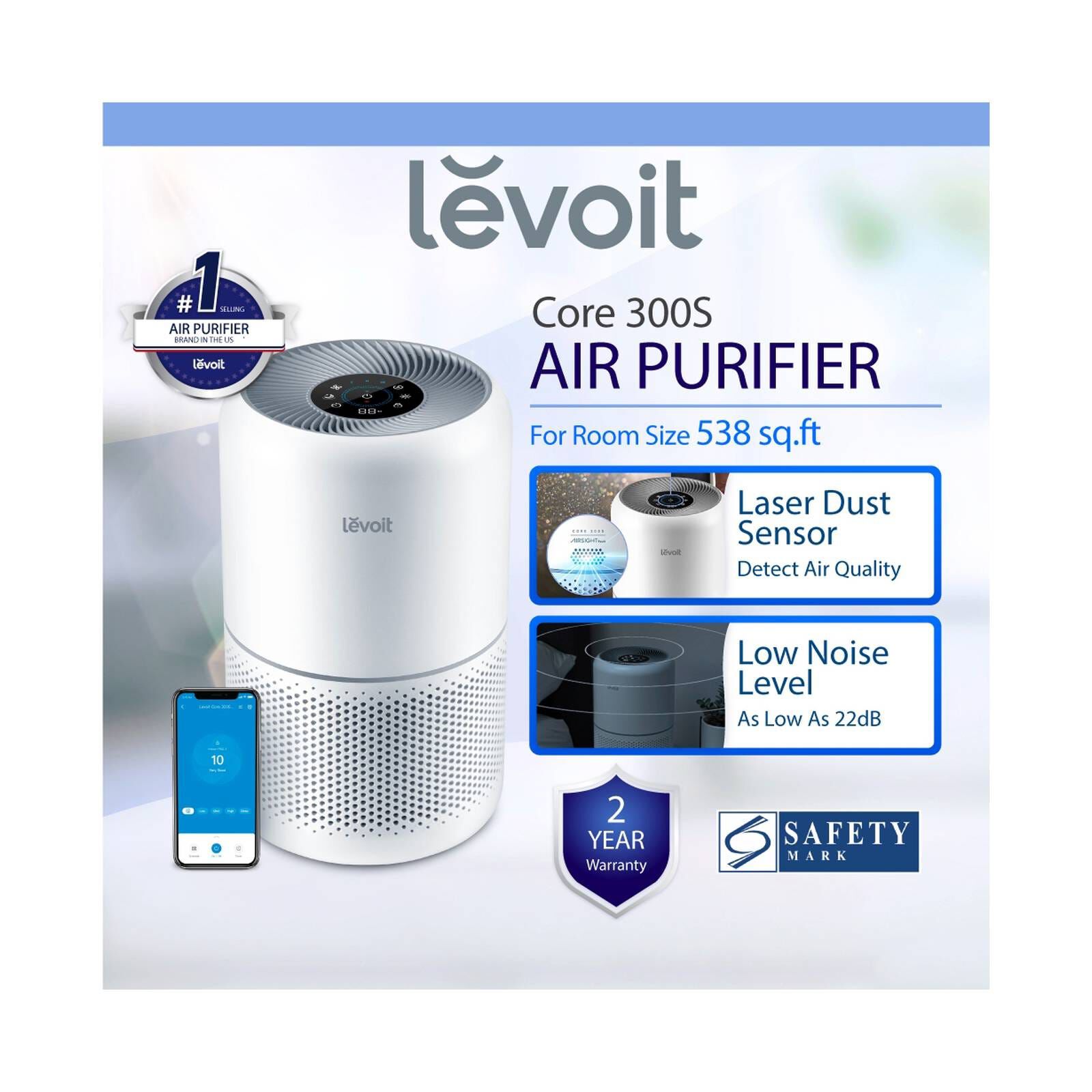 LEVOIT Levoit Air Purifier Core 300s CORE 300S-image 3