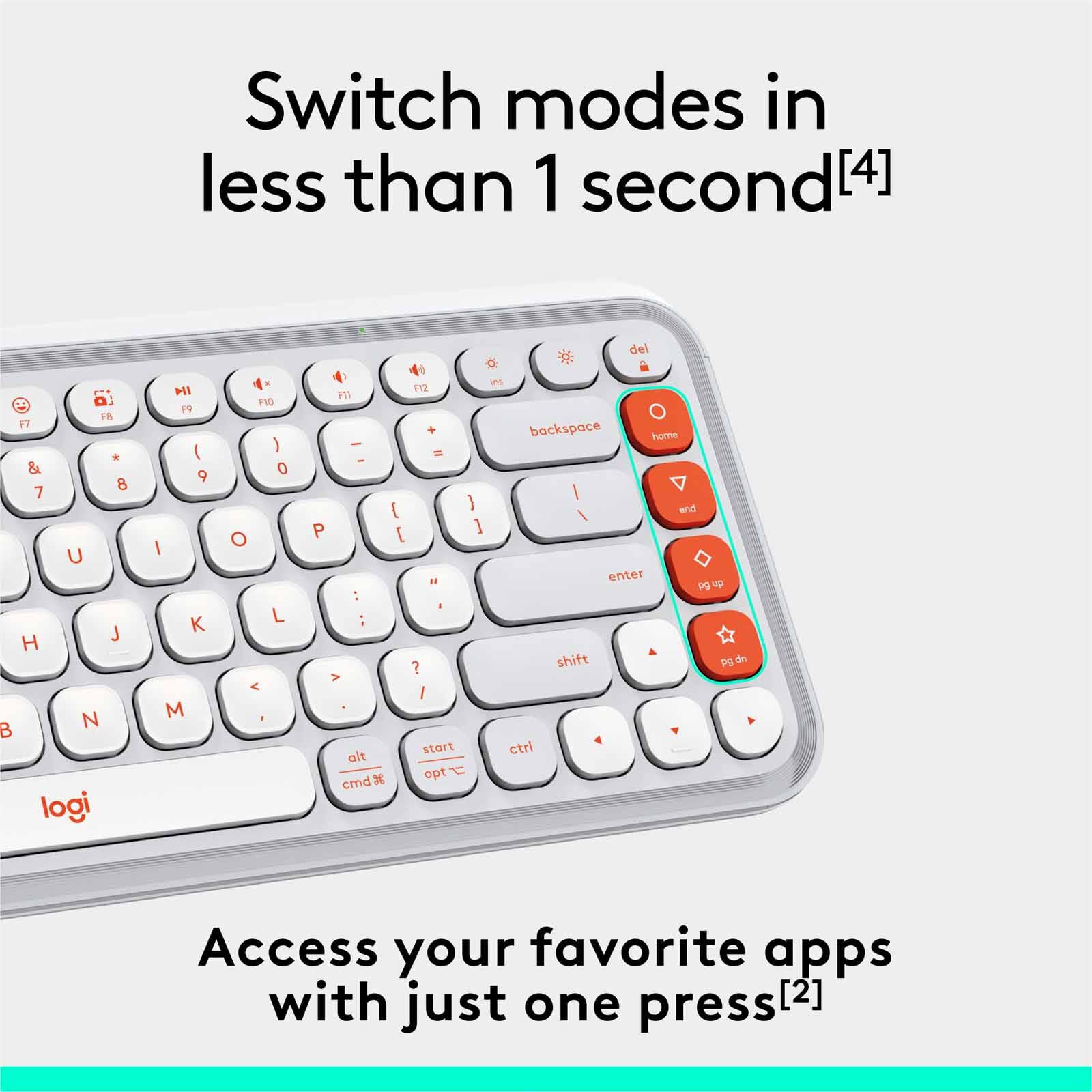 LOGITECH Pop Icon Keys Wl Kb - Off White 920-013084-image 11