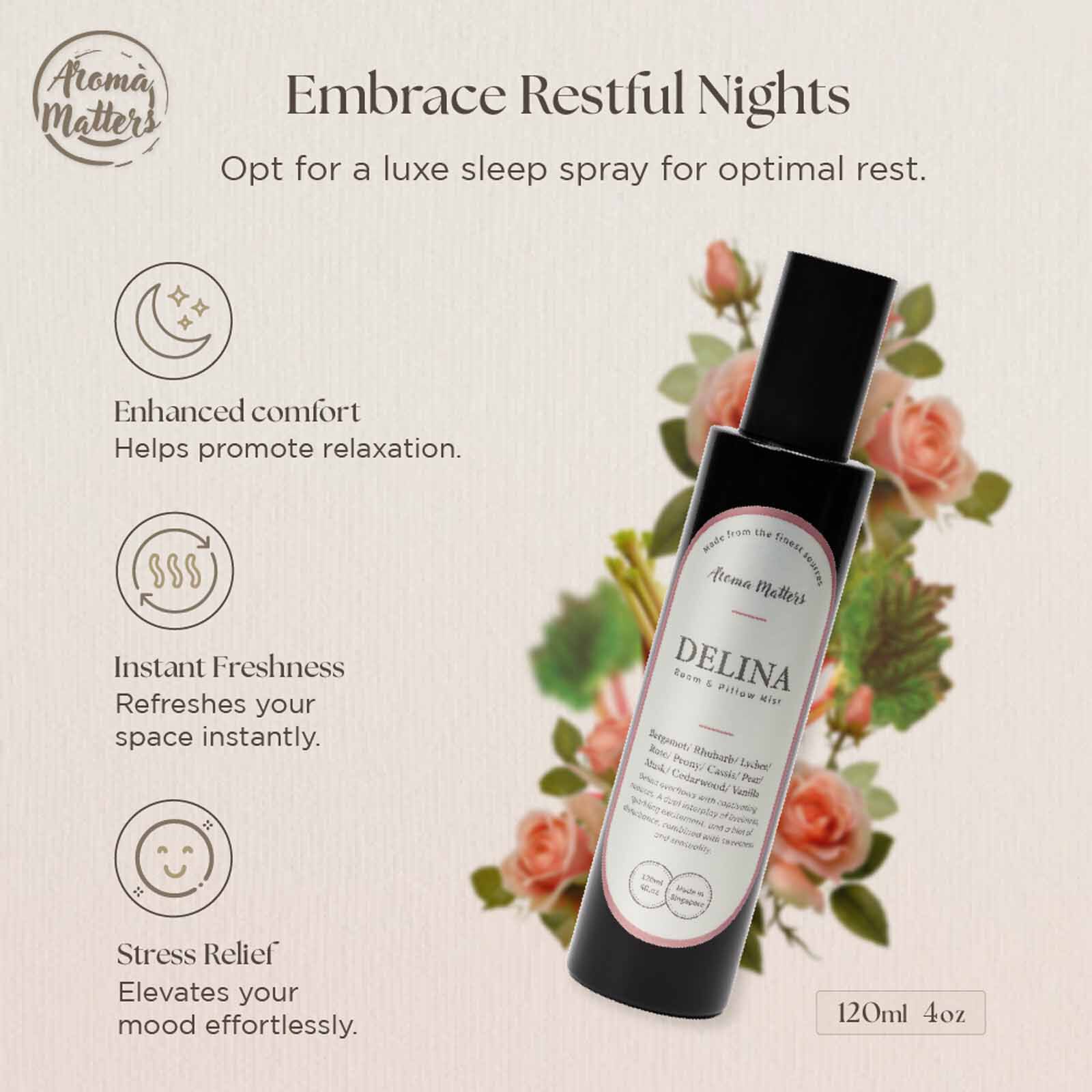 AROMA MATT Room & Pillow Mist - Delina RS_DELINA-image 3