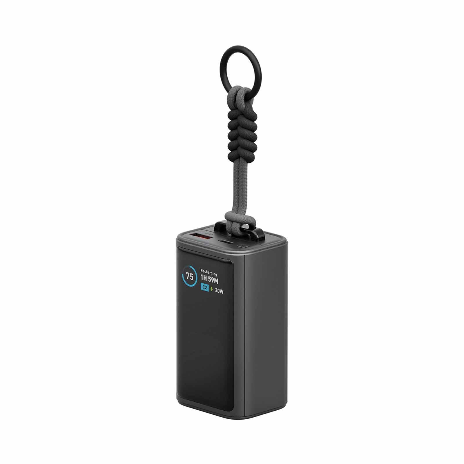 ENERGEA Compac Arc 45, 10000mah Powerbank With Built In 70cm Usb-c Cable Pd45w - Gun CP45-ARC10K-GUN-image 2