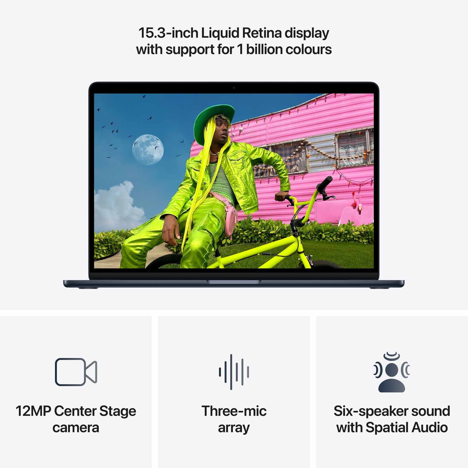 APPLE 15-inch Macbook Air: M5 Chip With 10-core Cpu And 10-core Gpu, 16gb, 512gb Ssd - Midnight MDVH4ZP/A-image 2