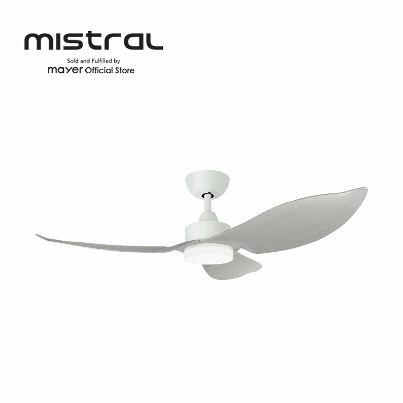 MISTRAL 54 In Ceiling Fan - Wood/white SPACE54-WD/WH