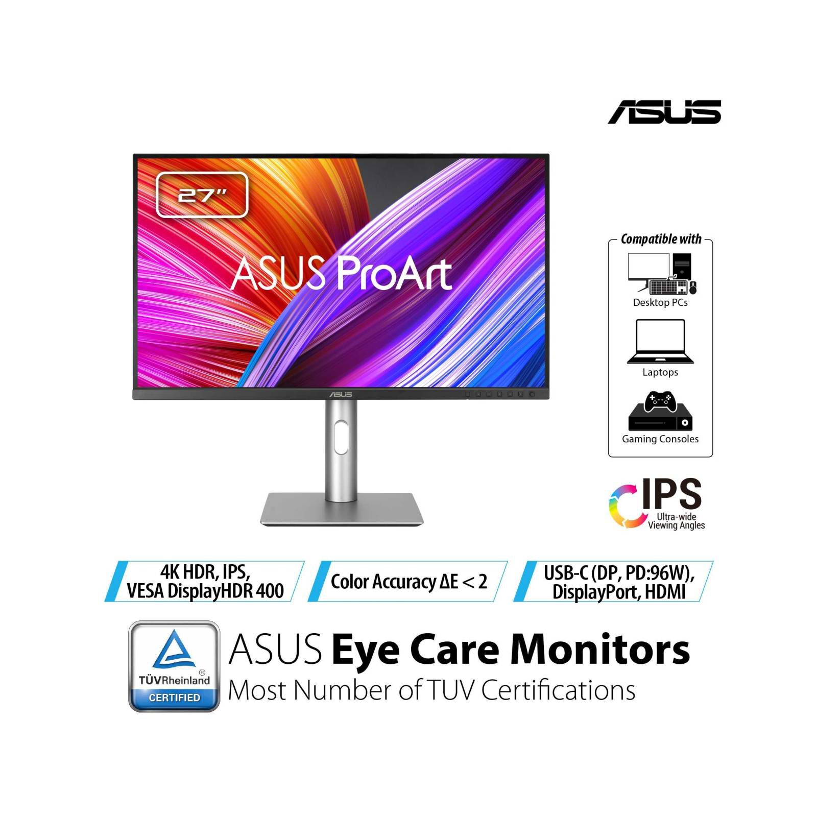 ASUS Proart Display 27 In 4k (3840 X 2160) Monitor PA279CRV-image 5