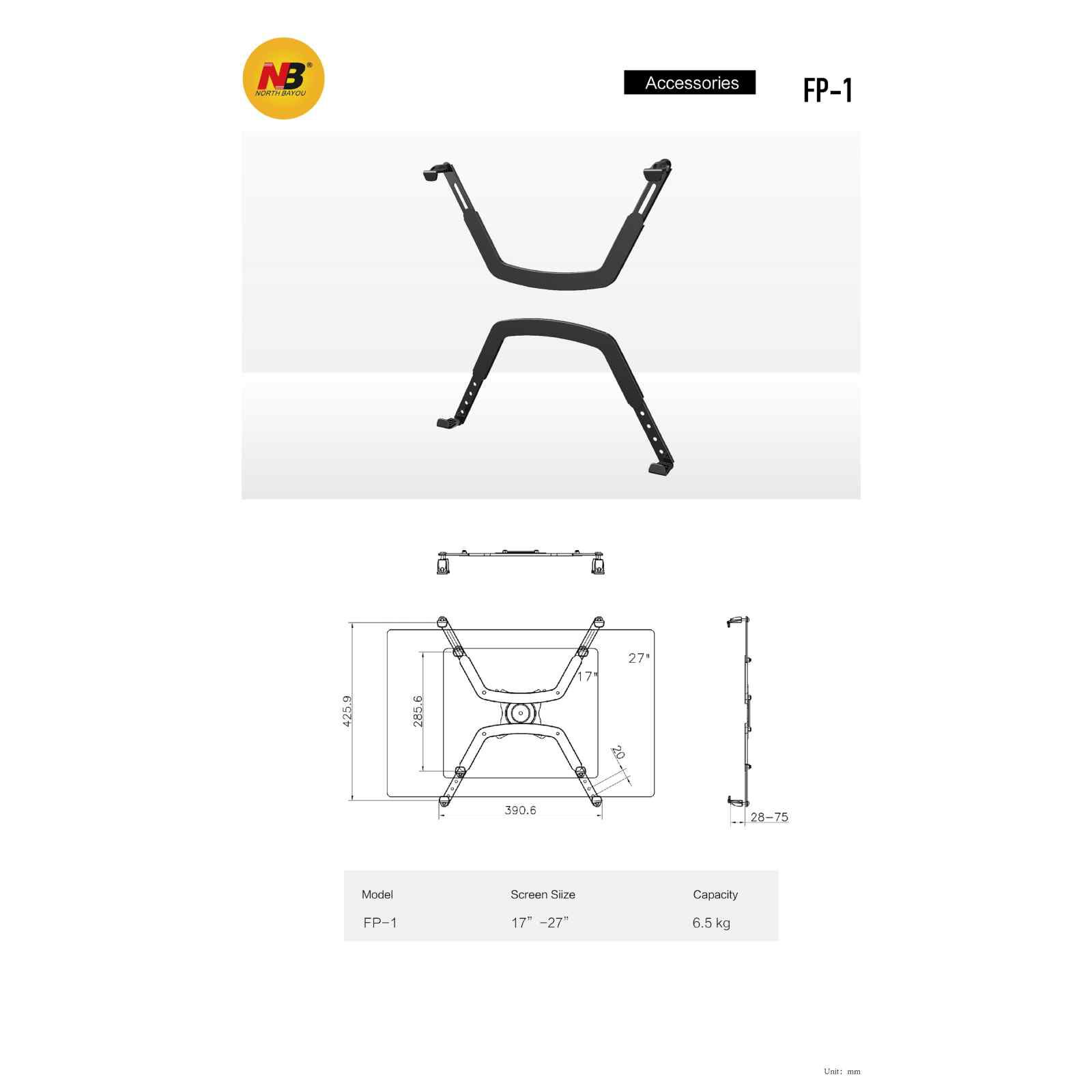 NORTHBAYOU Non Vesa Attachment Fit 17in - 27in FP-1-image 2
