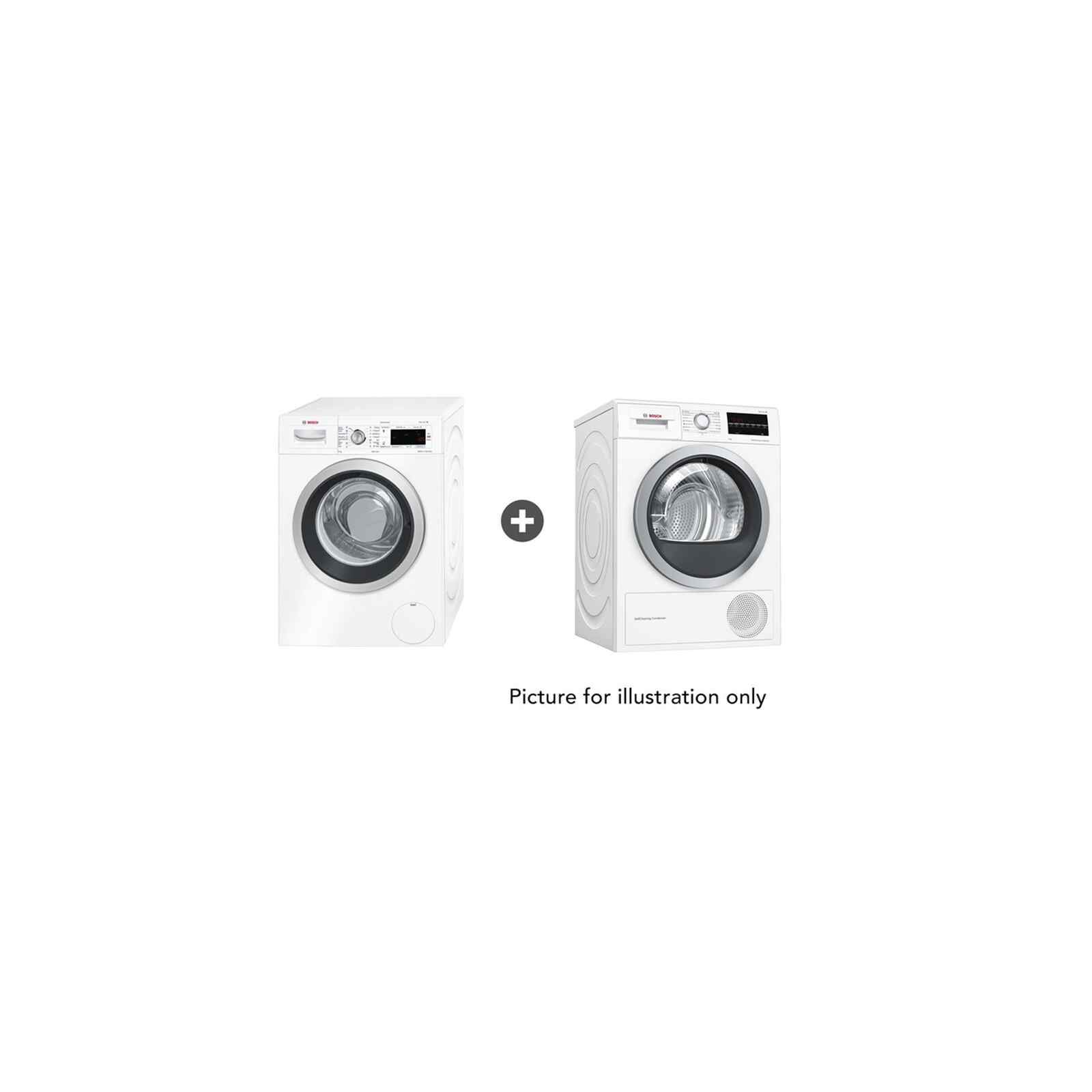 BOSCH Bundle 8kg Washer + Heat Pump Dryer 9kg WAW28440SG